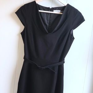 Calvin Klein fitted black dress. Knee length.